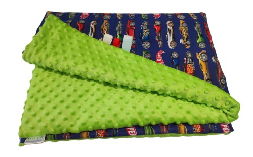 kolderka 160x200 kocyk-kapa minky seledyn bawełna auta dla chlopca.jpg