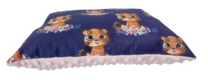 Poduszka Minky Bawełna 30x40 / 40x40 / 50x60 – Wesoły kotek różowy Minky Miękka, Ozdobna, do Spania, dla Dzieci 