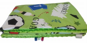 Kocyk 160x200 Kołdra Zielone boisko seledynowe minky
