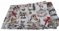 Pościel dziecięca z bawełny w rozmiarze 140x200 cm, w biało-beżowym świątecznym wzorze boho: bombki, bałwanek, pingwinek, choinki i dzwoneczki. Delikatny, naturalny komplet idealny na zimę.jpg
